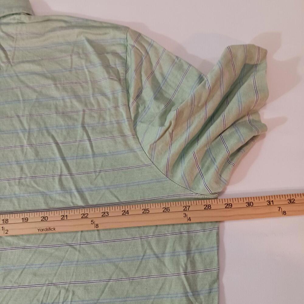 Jos A Bank Traditional Fit Men Green Stripes Short Sleeve Cotton Polo Shirt 4XLT - Picture 12 of 14